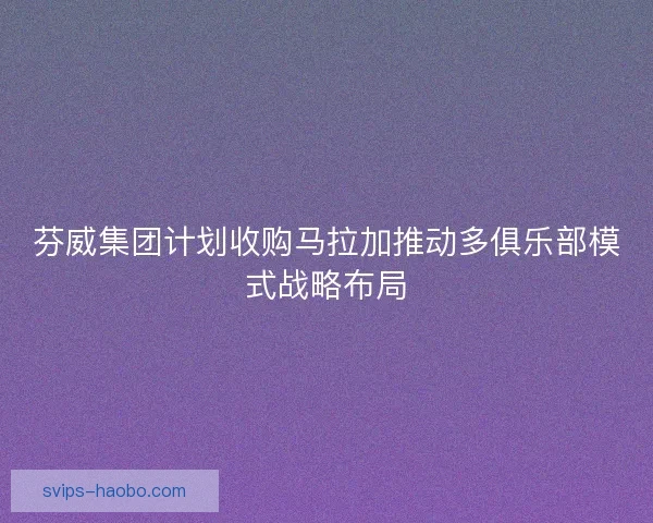 芬威集团计划收购马拉加推动多俱乐部模式战略布局 芬威集团计划收购马拉加推动多俱乐部模式战略布局
